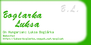boglarka luksa business card