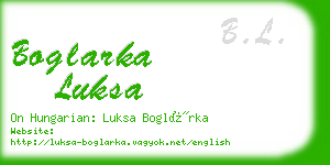 boglarka luksa business card